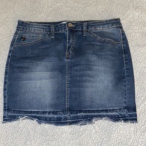 KanCan Jean Skirt - Frayed Hem